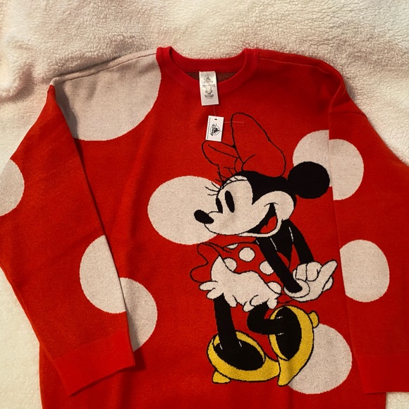 Disney Parks Minnie Mouse knit pullover sweater 1X NWT - Picture 4 of 8